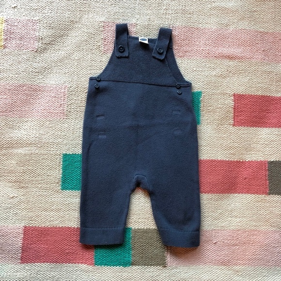 Old Navy Other - Blue sweater knit overalls from Old Navy sz 3-6 mo